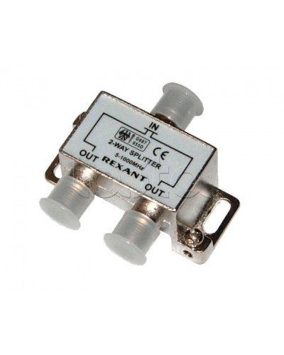 Делитель телевизионный ТВх2 под F разъём 5-1000 МГц (10шт/уп) REXANT 05-6001 в Нефтеюганске Системы видеонаблюдения Pintop.ru