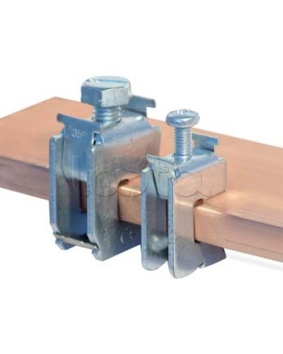 Шинная клемма для кабеля, сечение шины 10 мм, кабель 16-35 мм DKC R5BC1035 в Нефтеюганске Крепежные изделия Pintop.ru