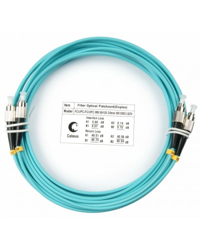 Шнур оптический duplex FC-FC 50/125 mm OM3 5м LSZH Cabeus FOP-50-FC-FC-5m в Нефтеюганске Патч-корды и пигтейлы Pintop.ru