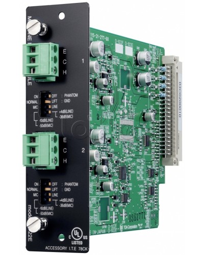 Модуль микрофонных / линейных входов (моно, 20 бит) TOA D-922E в Нефтеюганске Системы оповещения и трансляции TOA Pintop.ru